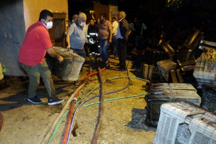 Gece yarısı korkutan yangın!