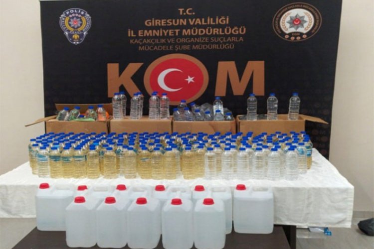Giresun'da sahte içki operasyonu