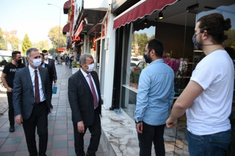 Bursa İnegöl'de covid-19 denetimleri sürüyor