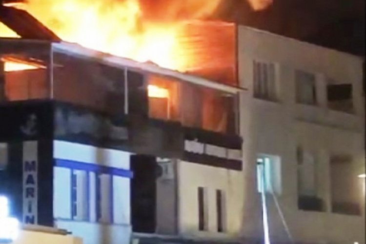 Muğla'da bir otelin terasında çıkan yangın korkuttu