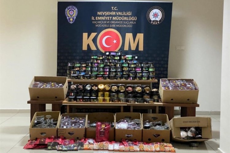 134 kilogram nargile tütünü ele geçirildi