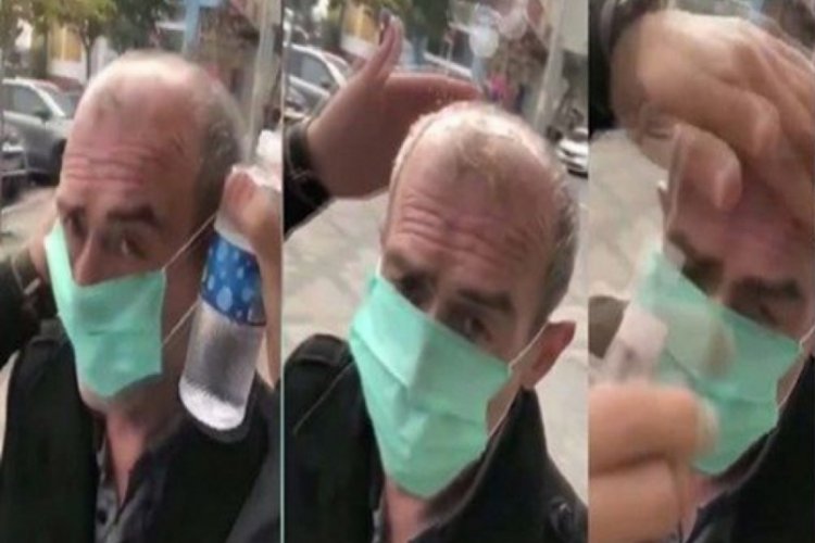 Zorla maske takıp, kolonya döken kişinin 5 yıla kadar hapsi istendi