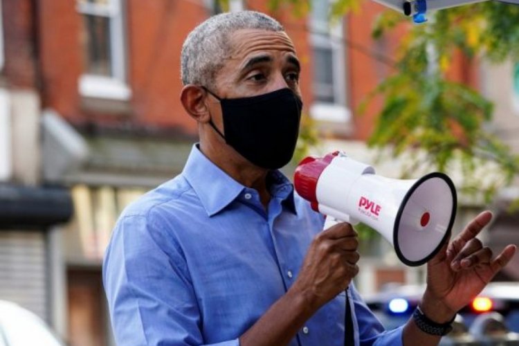 Barack Obama, Biden için megafonla oy istedi