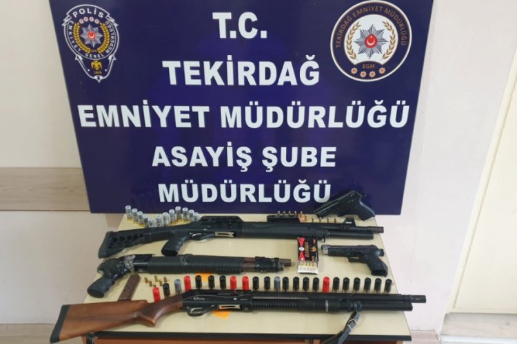 Tekirdağ'da ruhsatsız silah operasyonu