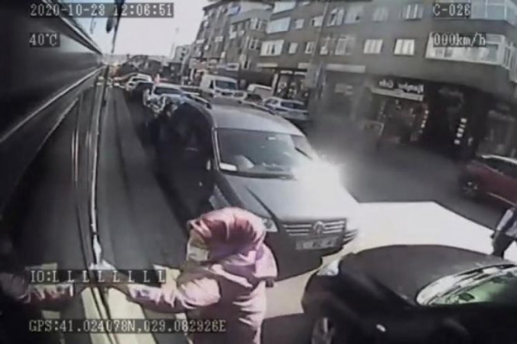 Otobüse alınmayınca şoföre kızan kadın ortalığı karıştırdı