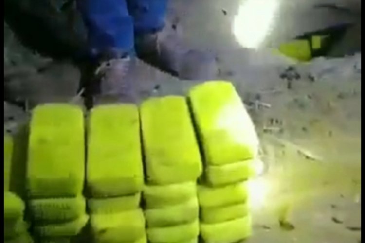 'Barut'lu operasyonda odunlukta gömülü 61 kilo eroin bulundu