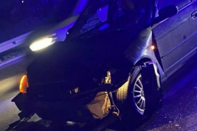 Bursa'da karayolunda ata çarptı ölümden döndü