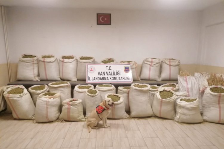 Van'da bir evde 732 kilo uyuşturucu ele geçirildi