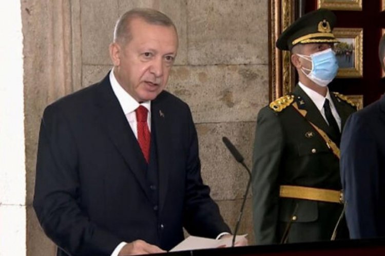 Devletin zirvesi Anıtkabir'de! İşte Cumhurbaşkanı Erdoğan'ın mesajı