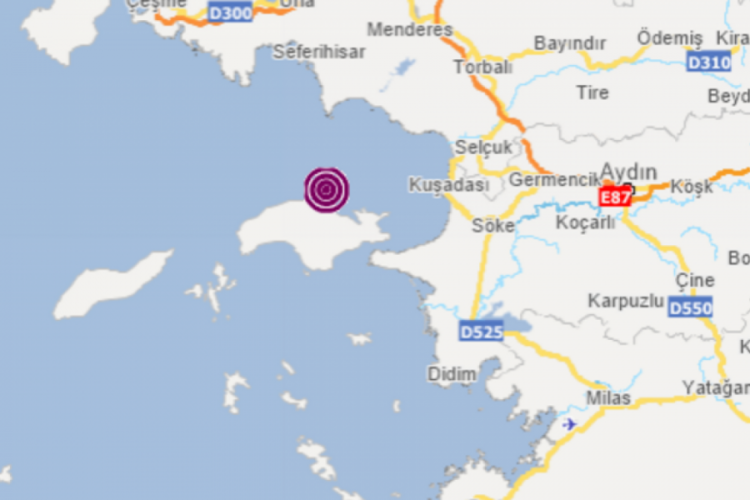 Ege'de 4.2 büyüklüğünde deprem