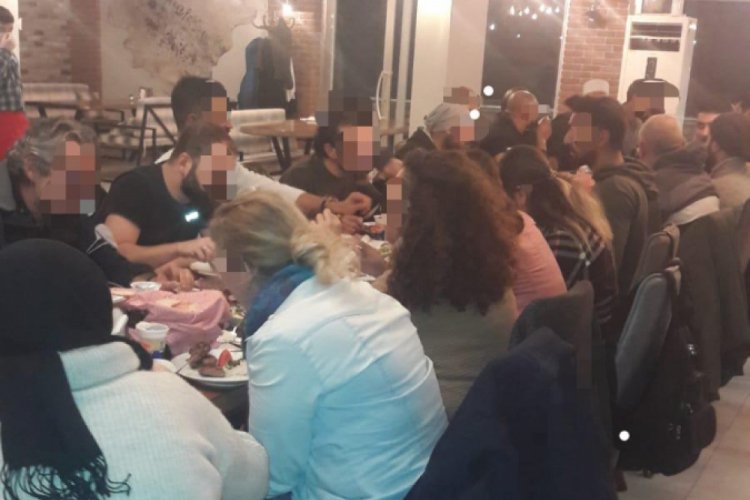 Bursa'da yemek organizasyonuna katılan 20 kişiye, 63 bin TL ceza