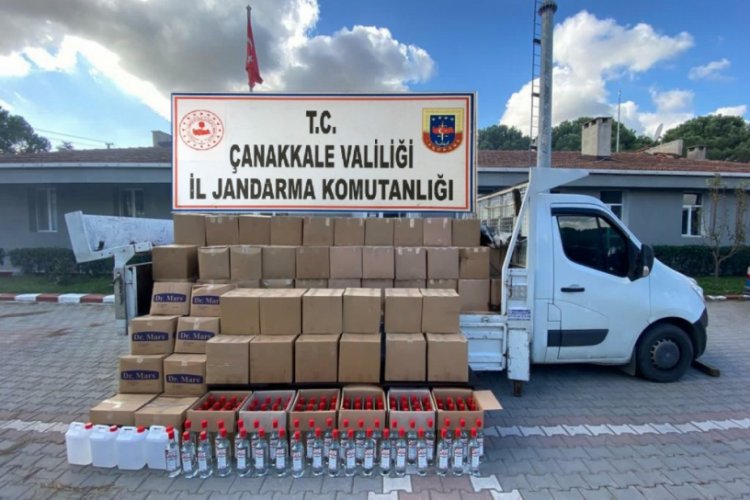Çanakkale'de 2 ton 620 litre etil alkol ele geçirildi