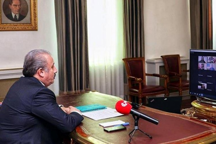TBMM Başkanı Şentop hukuk öğrencilerine ilk dersi videokonferansla verdi