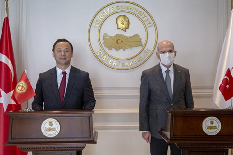 Bakan Soylu, Kırgızistan Dışişleri Bakanı Kazakbayev ile görüştü