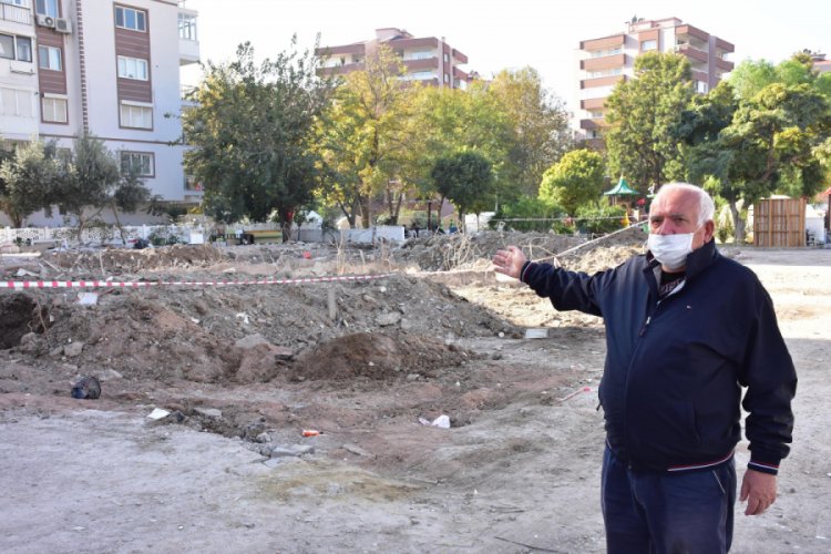 Yağcıoğlu Sitesi'nde çatlaklar boyayla kapatılmış