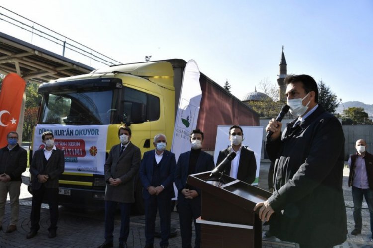 Bursa'dan Kuzey Makedonya'ya 20 bin Kur'an-ı Kerim gönderildi