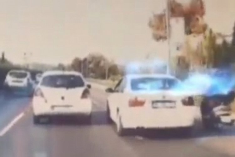 Bursa'da makas atan sürücünün ehliyetine el koyuldu