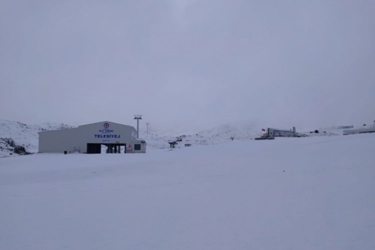 Denizli güne kar fotoğrafları ile uyandı