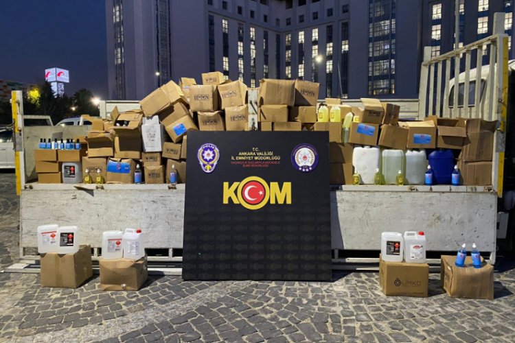Ankara'da 1 ton etil alkol ele geçirildi