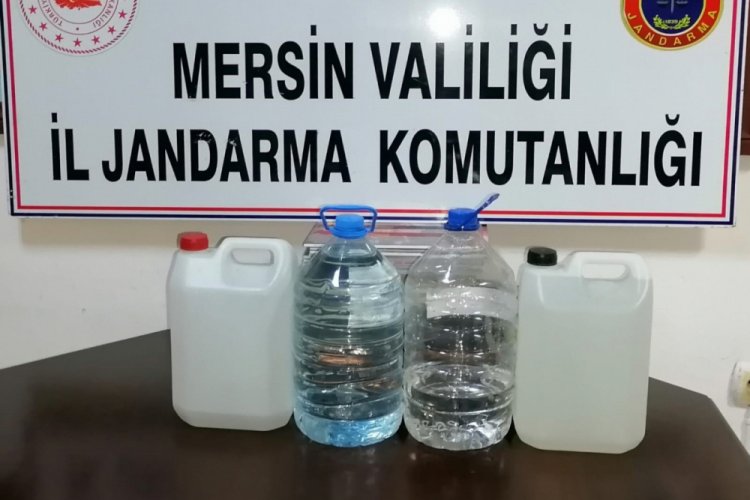 Mersin'de 13 litre sahte içki ele geçirildi