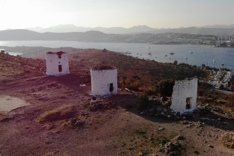 Bodrum'da 300 yıllık tarihi değirmenlerde utanç verici görüntüler