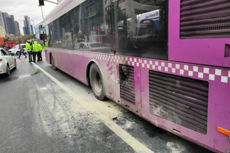 Otobüste çıkan yangın paniğe neden oldu