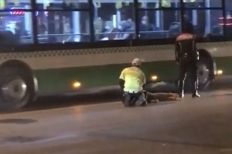 Bursa'da yaralıya ilk müdahaleyi polis yaptı