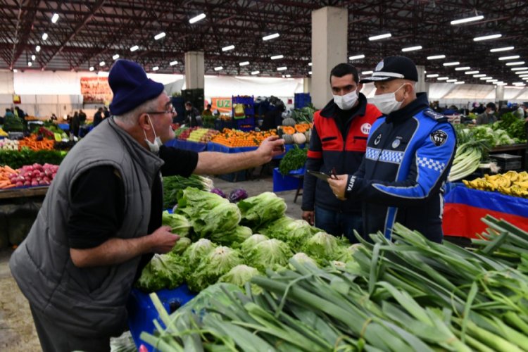 Bursa'da pazar esnafına HES kodu denetimi yapıldı