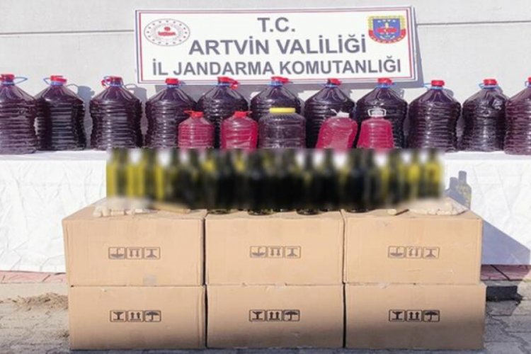 Jandarmadan kaçak içki operasyonu