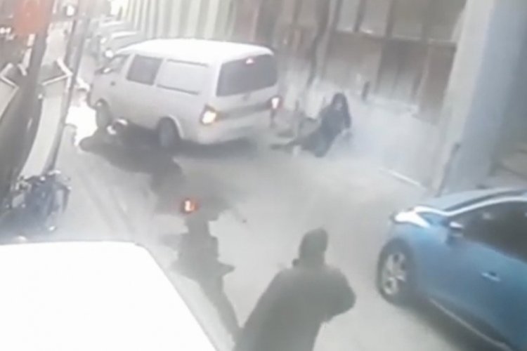 Bursa'da görünmez kaza kameralara yansıdı