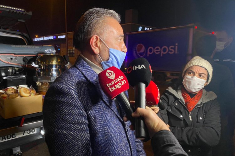 Bursa'da zorlu göreve çorba desteği