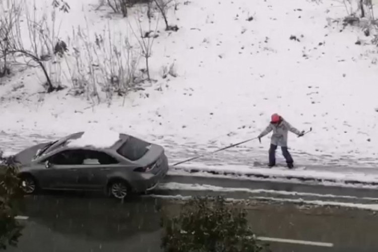 Bursa'da şaşırtan kar manzaraları