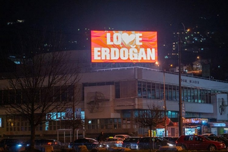 Saraybosna'dan 'Love Erdoğan' mesajı