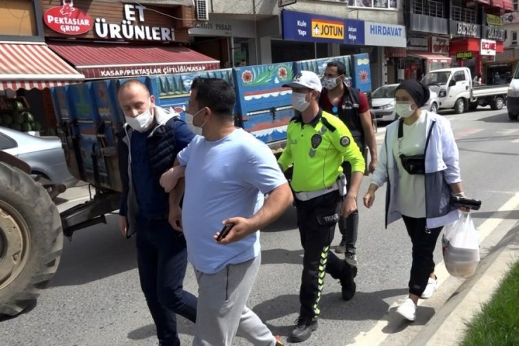 Kısıtlamayı ihlal eden karı koca polise bela okudu