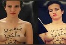 Cami duvarına Femen yazarken...