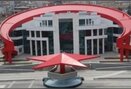 Samsun'da Türk bayrağı şeklindeki bina açılışa hazır