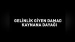Gelinlik giyen damada kaynana dayağı