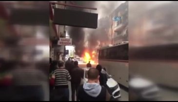 Bir anda ateş topuna döndü