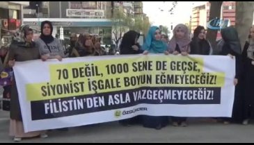 Bursa'da Filistin'deki saldırı protesto edildi