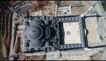 Sona gelinen Çamlıca Camii havadan görüntülendi