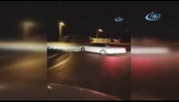 Bursa'da trafikte tehlikeli drift!