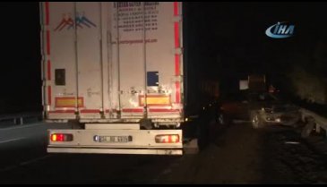 Lastik değiştiren cipe TIR çarptı: 1 ölü, 1 yaralı