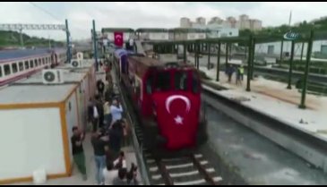 Halkalı Gebze Banliyö Hattı test sürüşü havadan görüntülendi