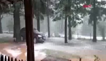 Bursa Uludağ eteklerinde dolu yağışı