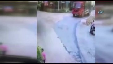 Talihsiz yaya kamerada