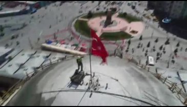 Taksim Camii havadan görüntülendi