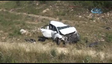 Bursa'da otomobil şarampole uçtu!