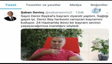 Baykal'ın fotoğrafı Twitter'da paylaşıldı