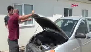 Otomobile giren yılan için seferber oldular