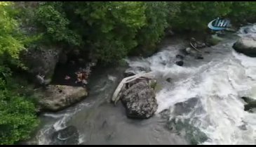 Bursa'da dağın tepesinde hamam keyfi